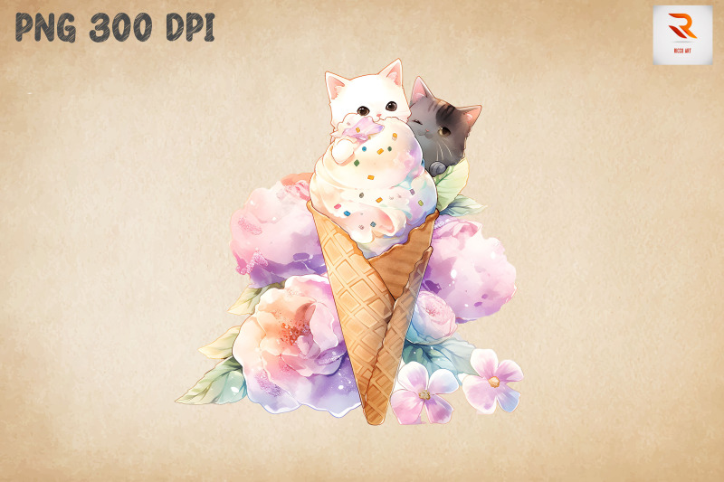 adorable-cat-loves-ice-cream-bundle