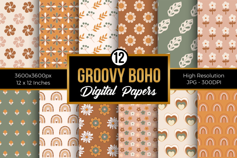 groovy-boho-retro-flowers-seamless-pattern-digital-papers