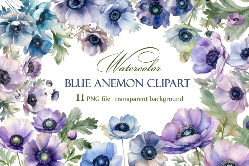 lilac-and-blue-anemone-flowers-clipart