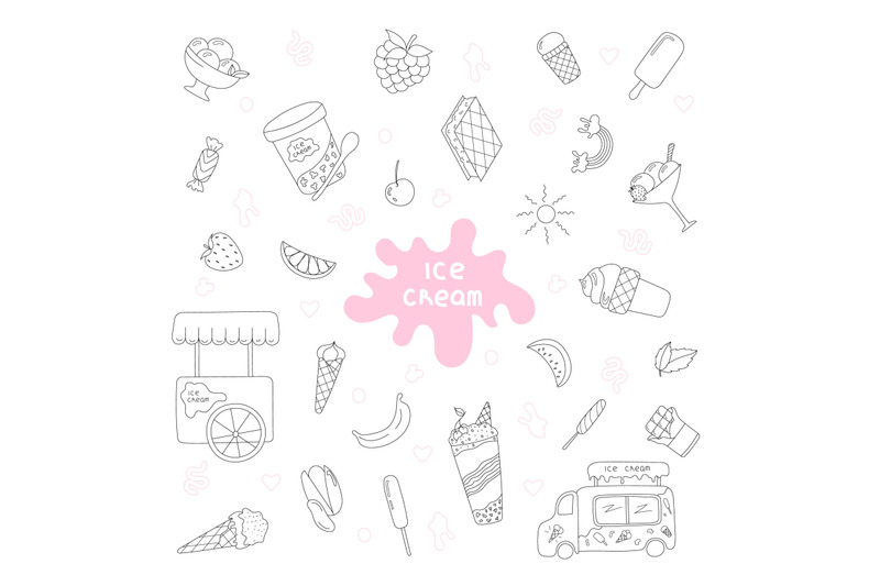 doodle-ice-cream-set