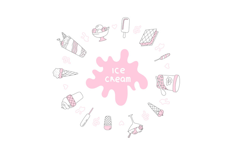 doodle-ice-cream-set