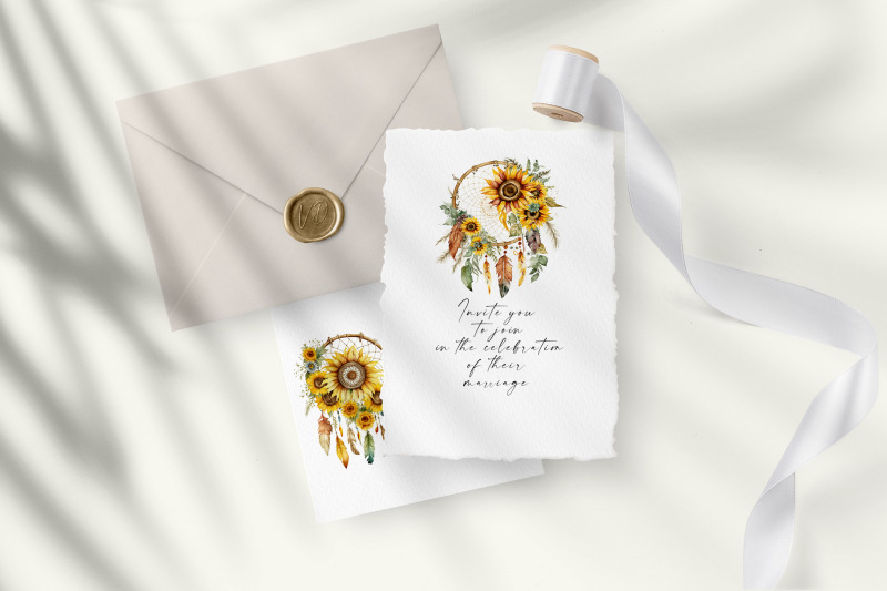 dreamcatcher-and-sunflowers-watercolor-png