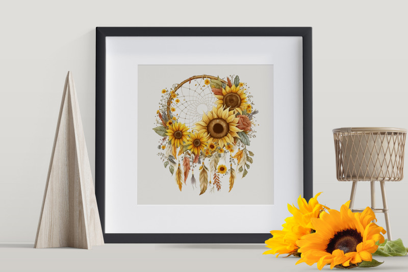 dreamcatcher-and-sunflowers-watercolor-png