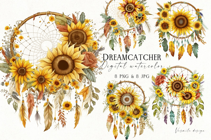 dreamcatcher-and-sunflowers-watercolor-png