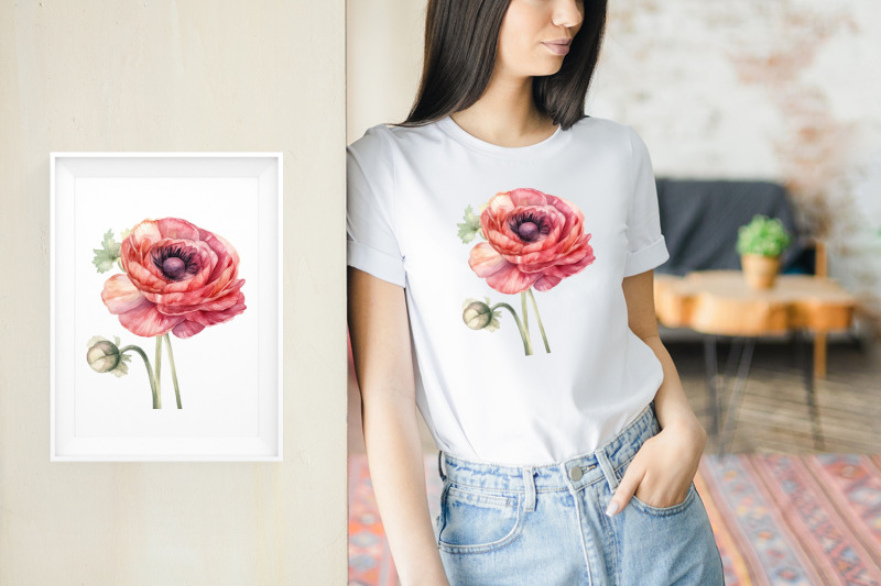 sublimation-design-pink-ranunculus-flowers-png-file