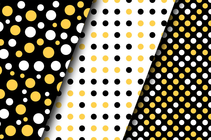 black-amp-yellow-polka-dots-digital-papers