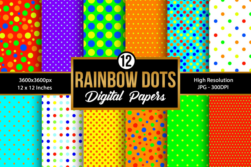 rainbow-polka-dots-digital-papers