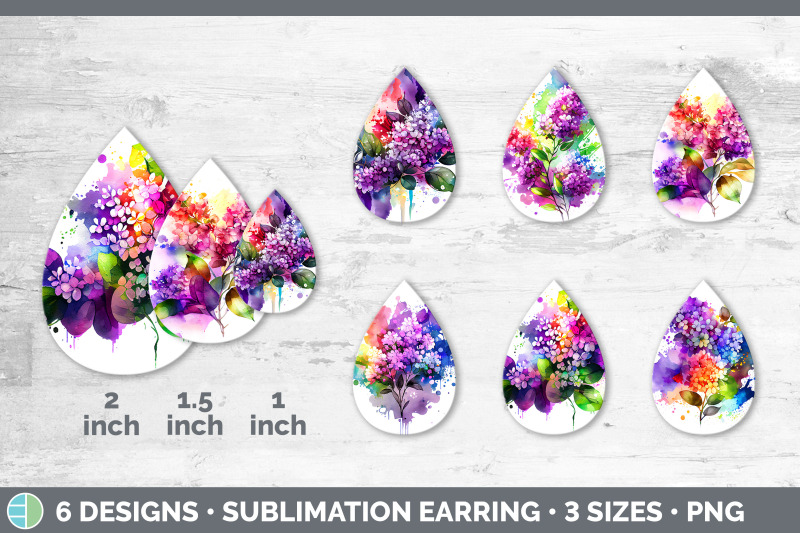 rainbow-lilac-flowers-teardrop-earrings-sublimation-earrings-designs