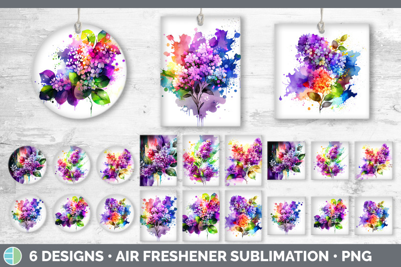 rainbow-lilac-flowers-air-freshener-sublimation-car-freshener-design