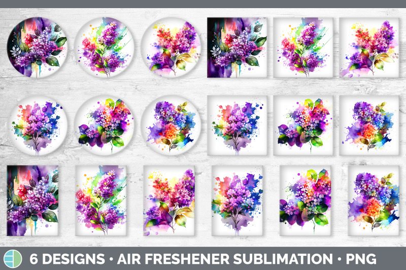 rainbow-lilac-flowers-air-freshener-sublimation-car-freshener-design