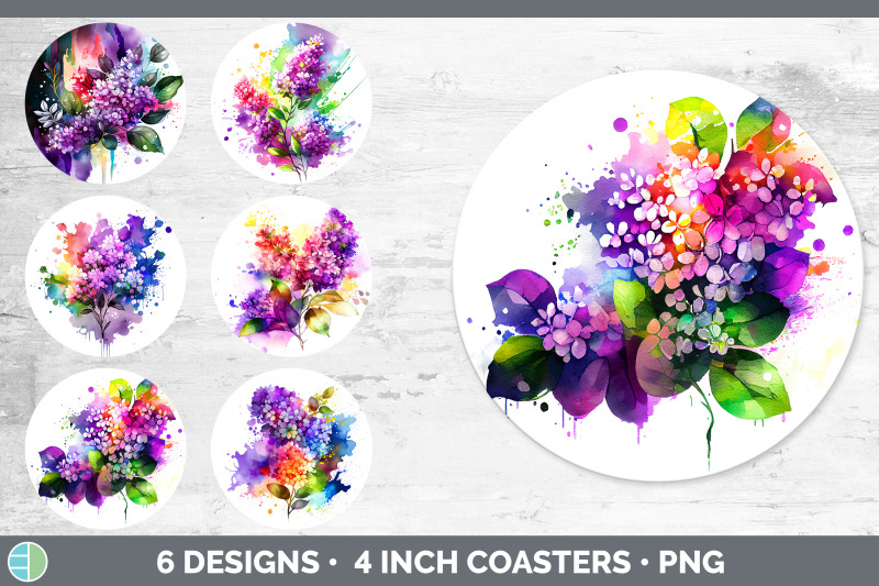 rainbow-lilac-flowers-round-coaster-sublimation-coaster-designs-bund