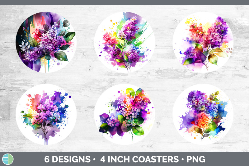 rainbow-lilac-flowers-round-coaster-sublimation-coaster-designs-bund