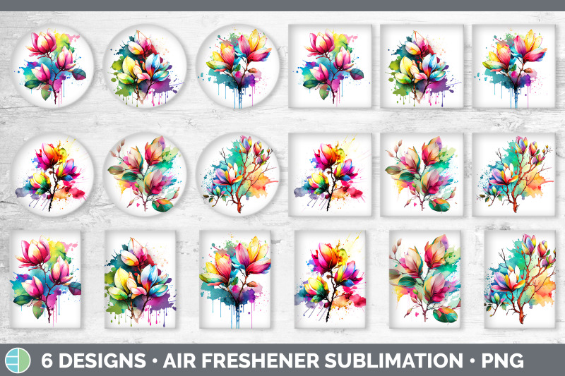 rainbow-magnolia-flowers-air-freshener-sublimation-car-freshener-des