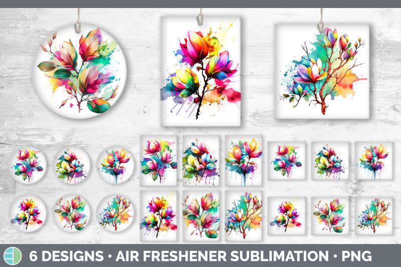 rainbow-magnolia-flowers-air-freshener-sublimation-car-freshener-des