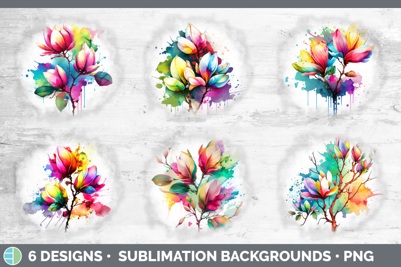 rainbow-magnolia-flowers-grunge-background-sublimation-distressed-ba