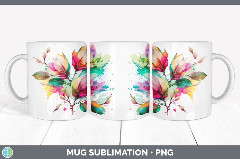 rainbow-magnolia-flowers-mug-wrap-sublimation-coffee-cup-designs-bun