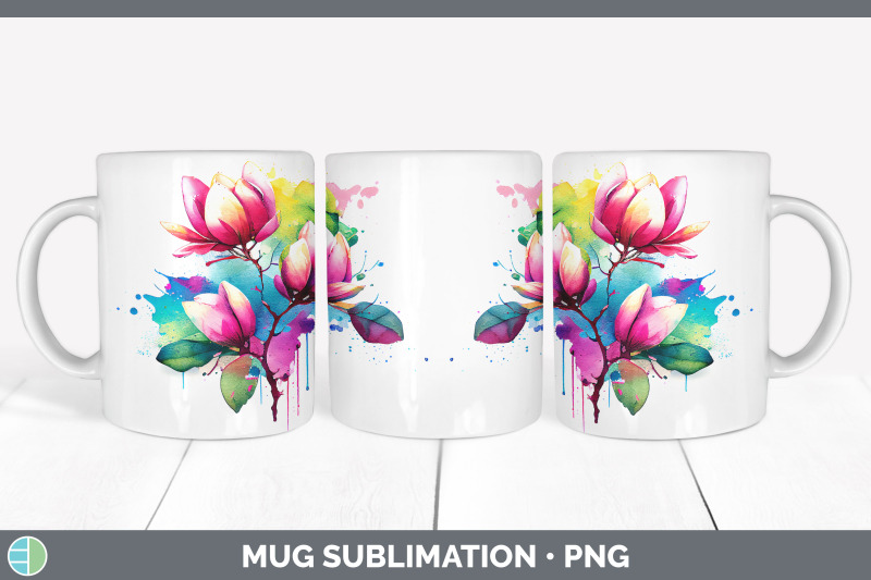 rainbow-magnolia-flowers-mug-wrap-sublimation-coffee-cup-designs-bun