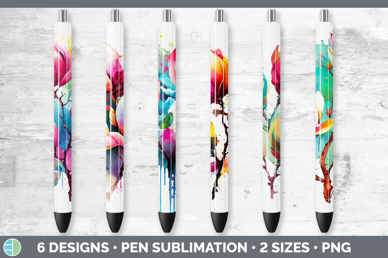 rainbow-magnolia-flowers-pen-wrap-sublimation-epoxy-pen-designs-bund