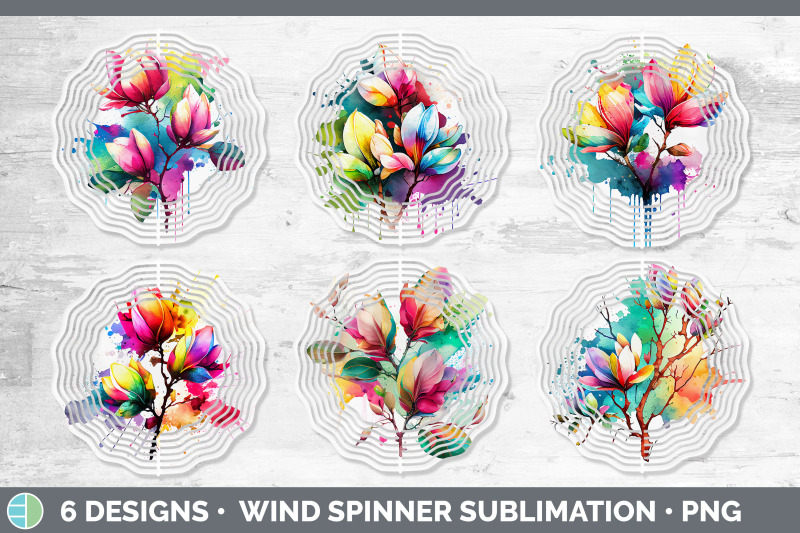 rainbow-magnolia-flowers-wind-spinner-sublimation-spinner-designs-bu