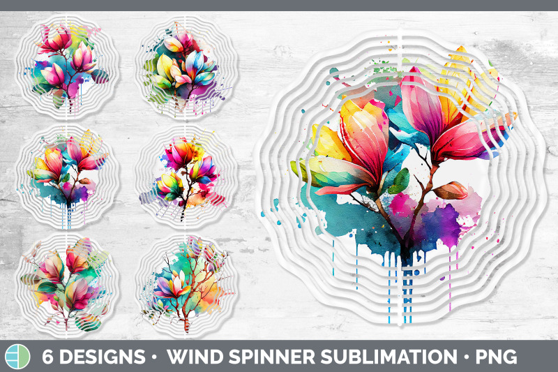 rainbow-magnolia-flowers-wind-spinner-sublimation-spinner-designs-bu