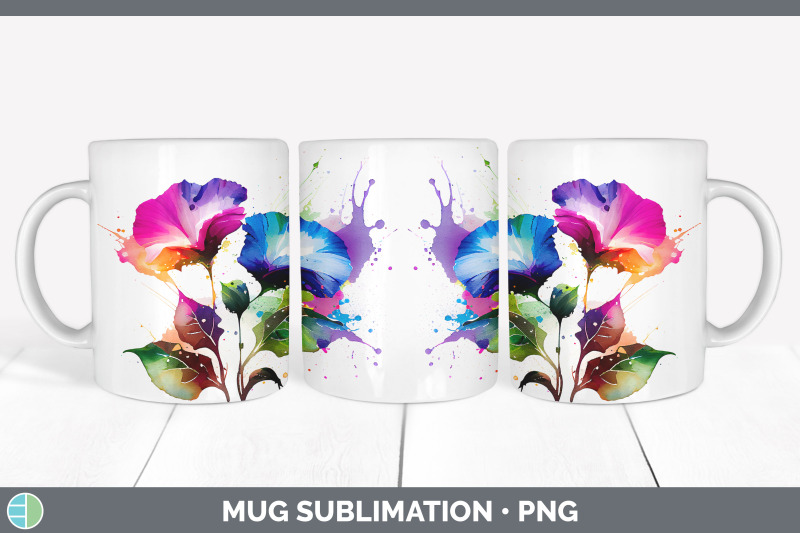 rainbow-morning-glory-flowers-mug-wrap-sublimation-coffee-cup-design