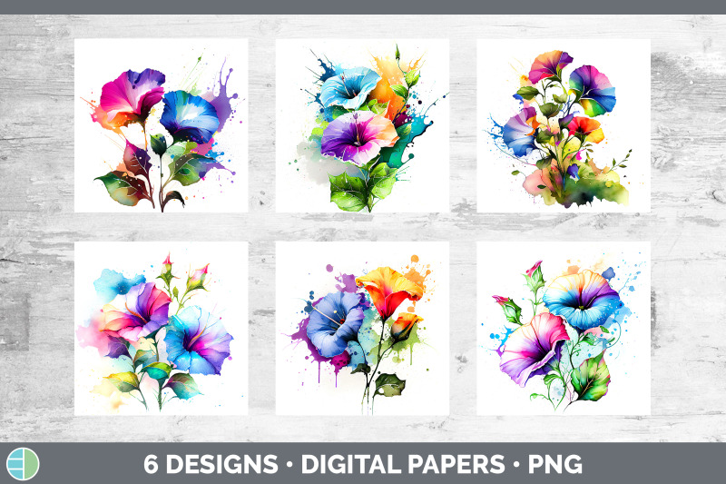 rainbow-morning-glory-flowers-paper-backgrounds-digital-scrapbook-pa