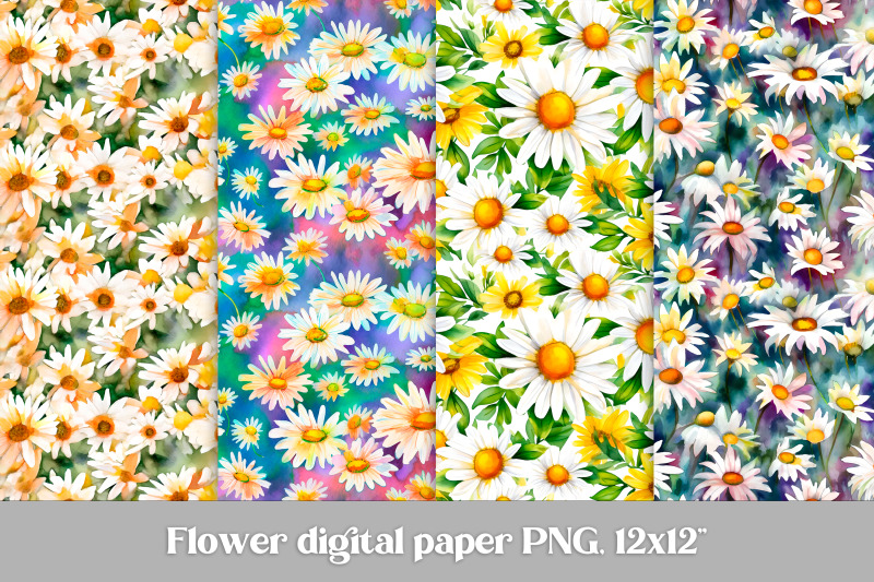 flower-digital-paper-daisy-flower-background