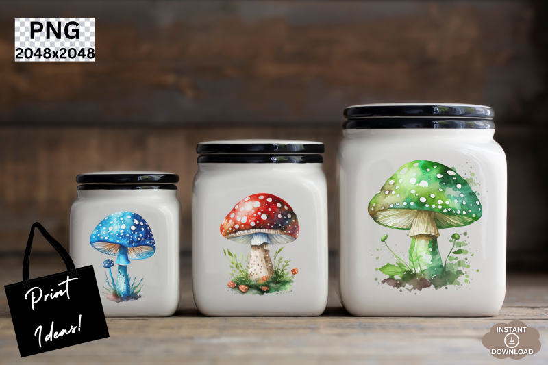 watercolor-toadstool-mushrooms-clipart-sublimation