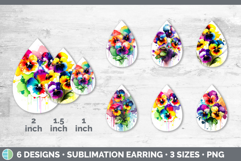 rainbow-pansy-flowers-teardrop-earrings-sublimation-earrings-designs