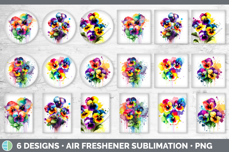 rainbow-pansy-flowers-air-freshener-sublimation-car-freshener-design