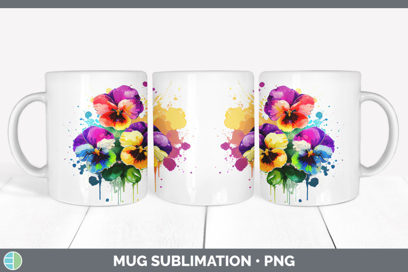 rainbow-pansy-flowers-mug-wrap-sublimation-coffee-cup-designs-bundle