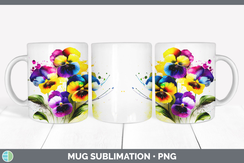 rainbow-pansy-flowers-mug-wrap-sublimation-coffee-cup-designs-bundle