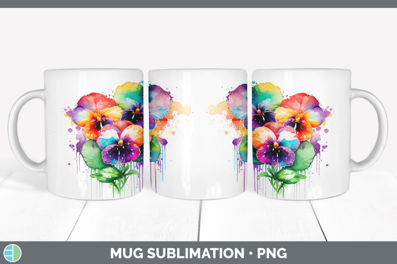 rainbow-pansy-flowers-mug-wrap-sublimation-coffee-cup-designs-bundle