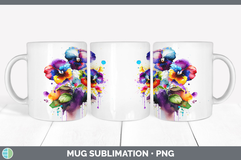 rainbow-pansy-flowers-mug-wrap-sublimation-coffee-cup-designs-bundle