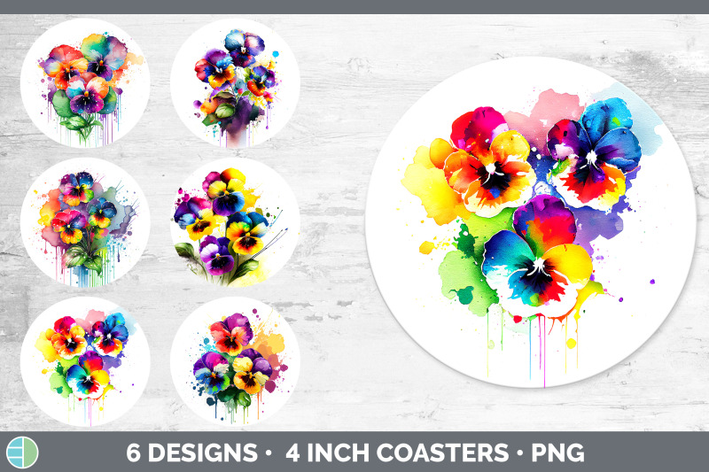 rainbow-pansy-flowers-round-coaster-sublimation-coaster-designs-bund