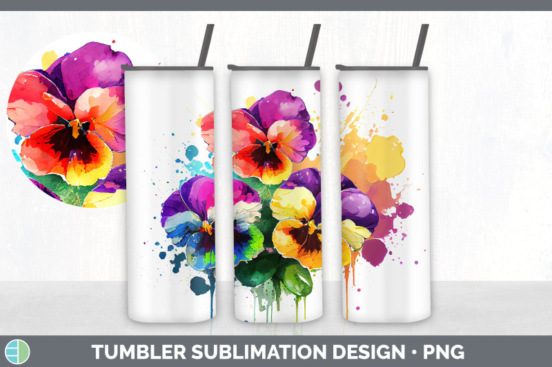 rainbow-pansy-flowers-tumbler-sublimation-20-oz-skinny-tumbler-desig