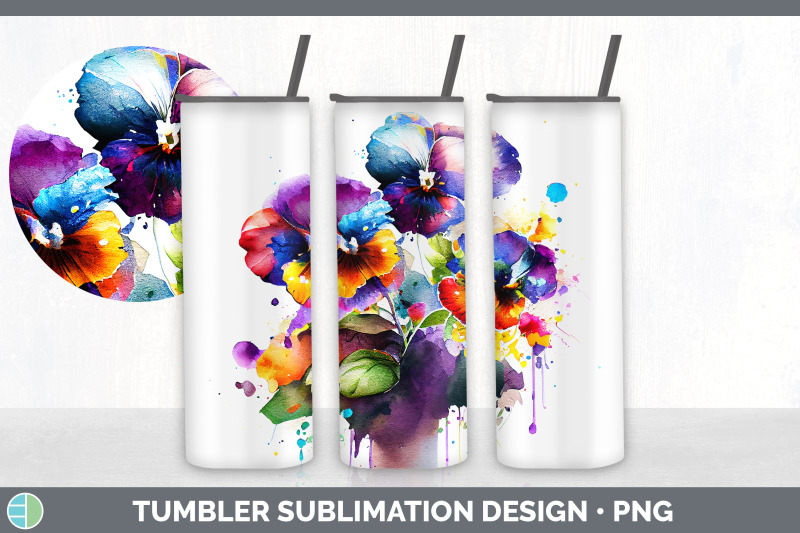 rainbow-pansy-flowers-tumbler-sublimation-20-oz-skinny-tumbler-desig