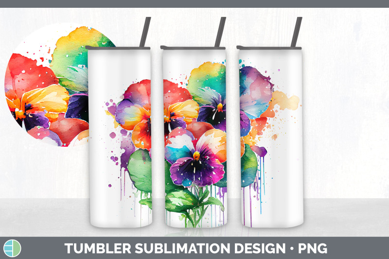 rainbow-pansy-flowers-tumbler-sublimation-20-oz-skinny-tumbler-desig