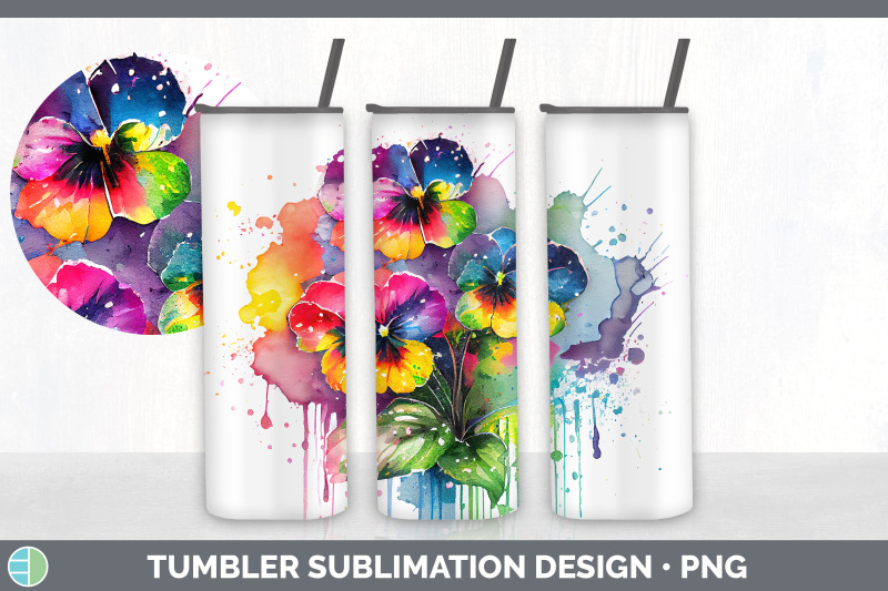 rainbow-pansy-flowers-tumbler-sublimation-20-oz-skinny-tumbler-desig