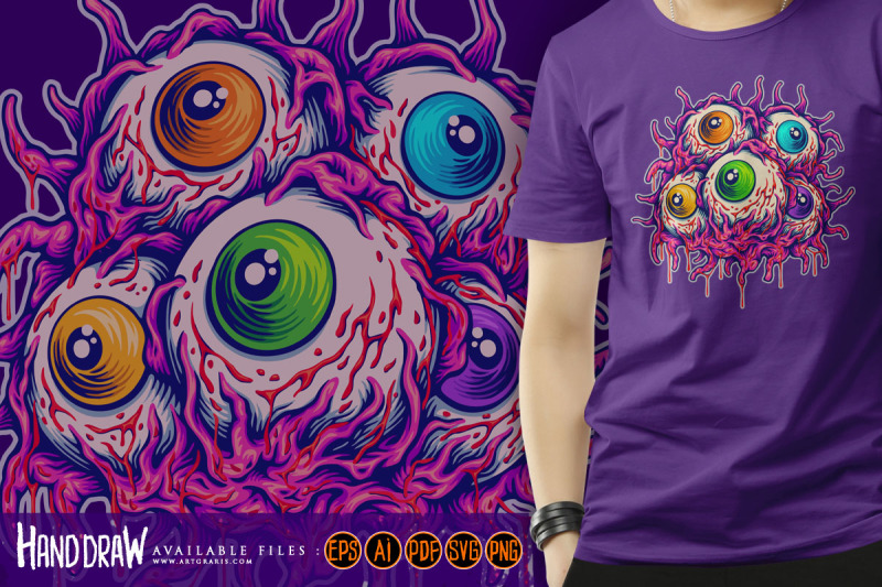 creepy-eyeballs-gooey-monster-horror-logo-illustrations