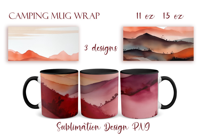 camping-mountain-mug-sublimation-design-png