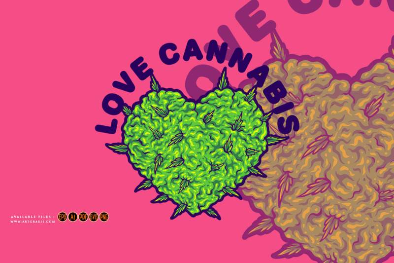 cannabis-bud-heart-shape-strain-art-illustration