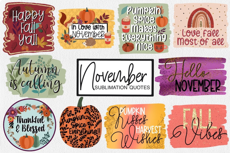 november-sublimation-quote-bundle