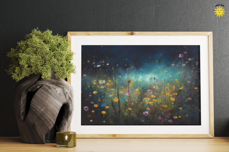 oil-painting-wildflower-field-at-night-backgrounds