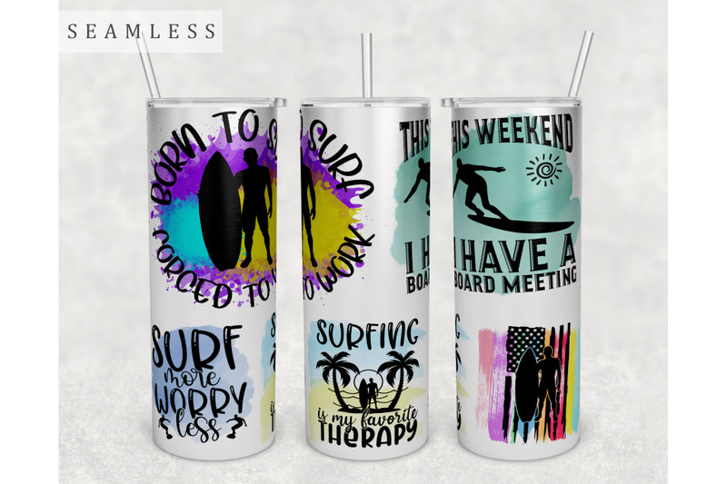 surfing-quotes-tumbler-wrap-20-oz-skinny-tumbler-sublimation-design