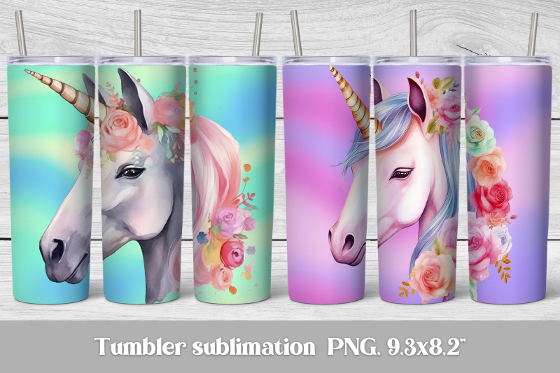 unicorn-flower-tumbler-animal-tumbler-sublimation