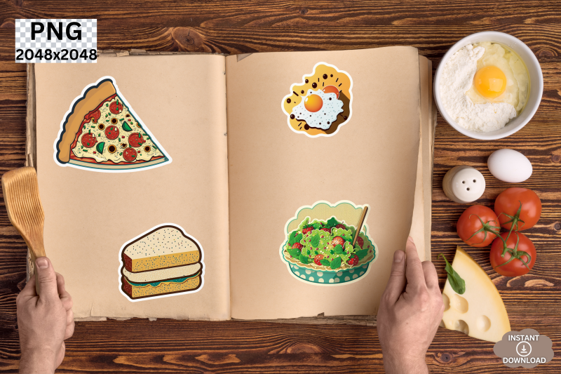 fast-food-and-drink-stickers-collection