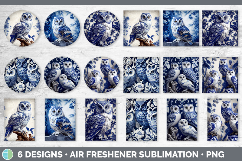 blue-and-white-owl-bird-air-freshener-sublimation-car-freshener-desi