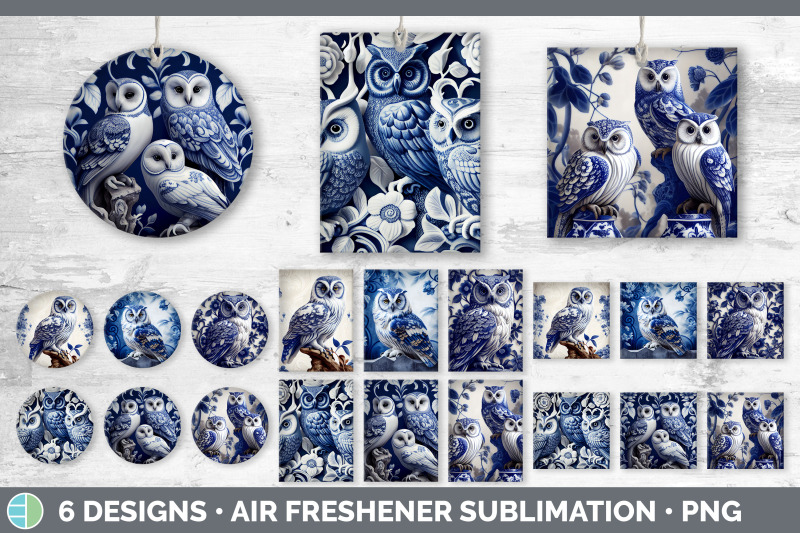 blue-and-white-owl-bird-air-freshener-sublimation-car-freshener-desi