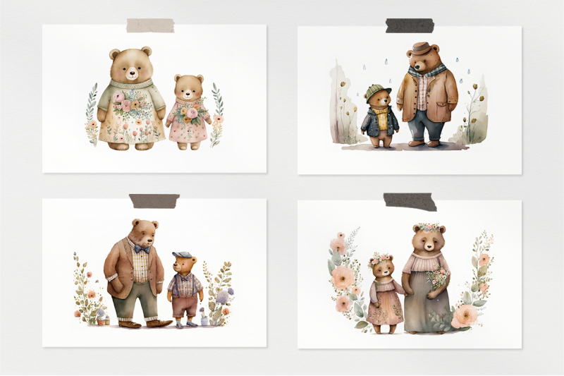 cute-bears-watercolor-collection